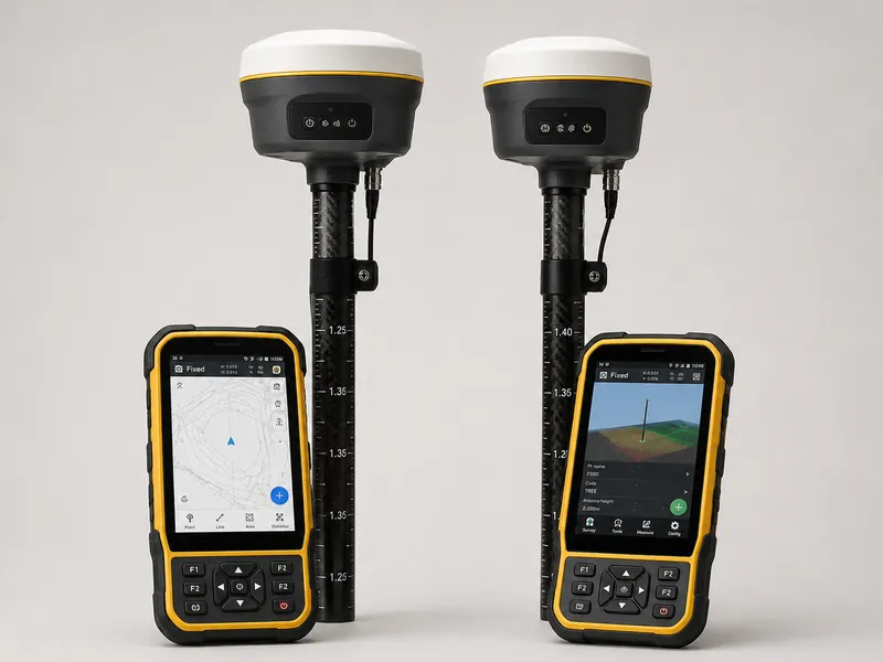 GNSS-приёмники на вехах и полевые контроллеры